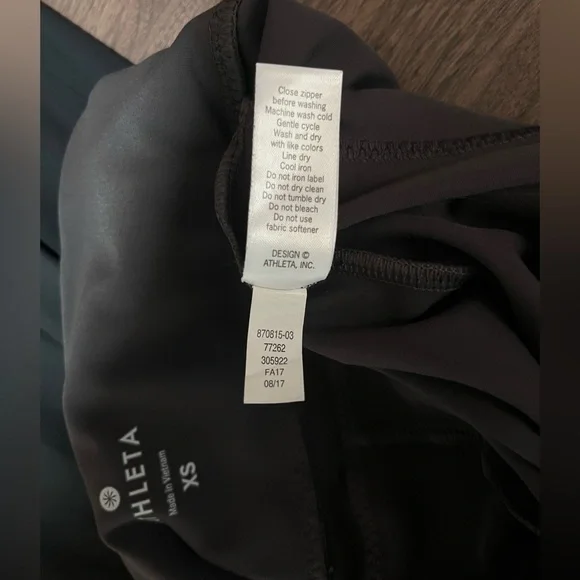 ATHLETA Stellar Espresso Brown High Rise Tight Leggings Zip pockets XS - Picture 4 of 5